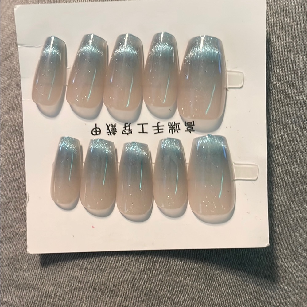 Gradient Ombré Press on Nails ONLY HAVE CREAM/CHAMPAMGE SIZE  XS LEFT IN STOCK